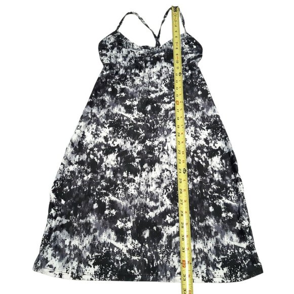 Athleta Swim Dress Womens XXS Black Zumma Paint Splatter Adjustable - Picture 4 of 12